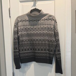 Joie Black and Gray Turtleneck Sweater